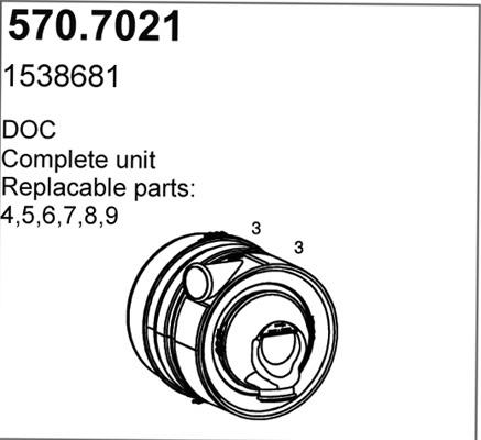 ASSO 570.7021 - Средний / конечный глушитель ОГ autosila-amz.com