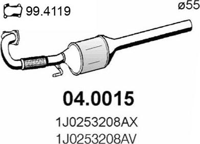 ASSO 04.0015 - Катализатор autosila-amz.com