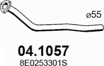 ASSO 04.1057 - Труба выхлопного газа autosila-amz.com