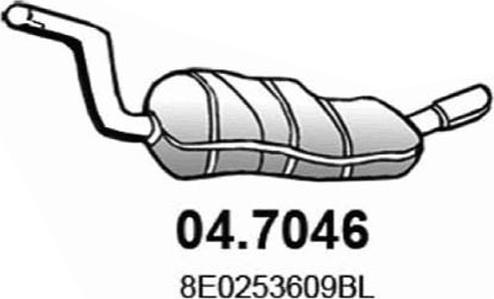 ASSO 04.7046 - Глушитель выхлопных газов, конечный autosila-amz.com