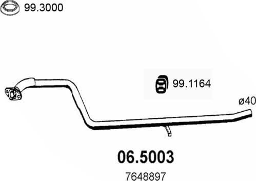 ASSO 06.5003 - Труба выхлопного газа autosila-amz.com