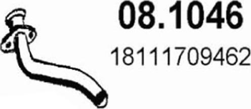 ASSO 08.1046 - Труба выхлопного газа autosila-amz.com