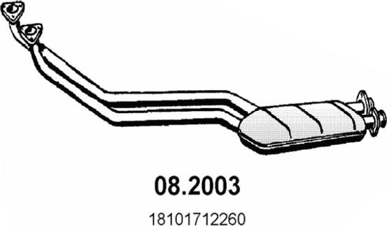 ASSO 08.2003 - Передний резонатор глушителя Bmw 320 Ic Touring 89 autosila-amz.com