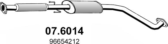 ASSO 07.6014 - Средний глушитель выхлопных газов autosila-amz.com