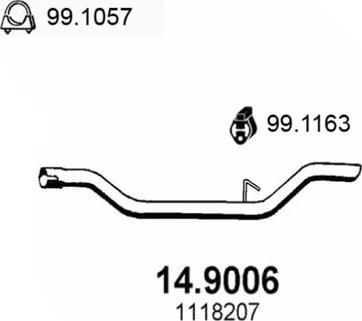 ASSO 14.9006 - Труба выхлопного газа autosila-amz.com