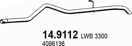 ASSO 14.9112 - Труба выхлопного газа autosila-amz.com