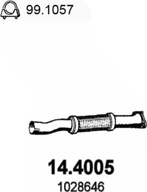 ASSO 14.4005 - Труба выхлопного газа autosila-amz.com