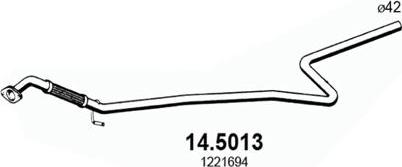 ASSO 14.5013 - Труба выхлопного газа autosila-amz.com
