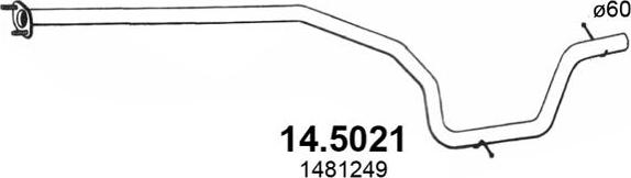 ASSO 14.5021 - Труба выхлопного газа autosila-amz.com