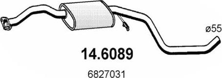 ASSO 14.6089 - Средний глушитель выхлопных газов autosila-amz.com