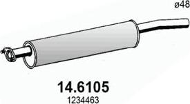ASSO 14.6105 - Средний глушитель выхлопных газов autosila-amz.com