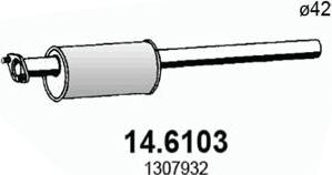 ASSO 14.6103 - Средний глушитель выхлопных газов autosila-amz.com