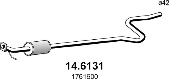 ASSO 14.6131 - Средний глушитель выхлопных газов autosila-amz.com