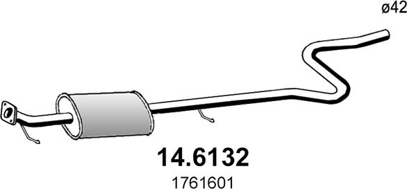 ASSO 14.6132 - Средний глушитель выхлопных газов autosila-amz.com