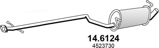 ASSO 14.6124 - Средний глушитель выхлопных газов autosila-amz.com