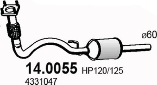 ASSO 14.0055 - Катализатор autosila-amz.com