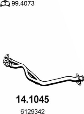 ASSO 14.1045 - Труба выхлопного газа autosila-amz.com