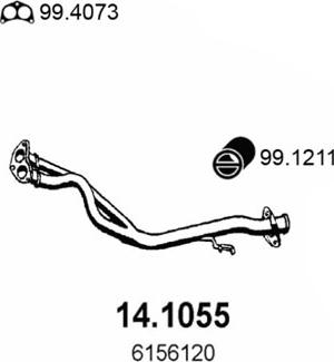 ASSO 14.1055 - Труба выхлопного газа autosila-amz.com