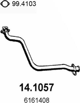 ASSO 14.1057 - Труба выхлопного газа autosila-amz.com