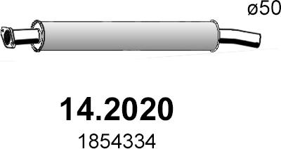 ASSO 14.2020 - Предглушитель выхлопных газов autosila-amz.com