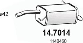 ASSO 14.7014 - Глушитель выхлопных газов, конечный autosila-amz.com