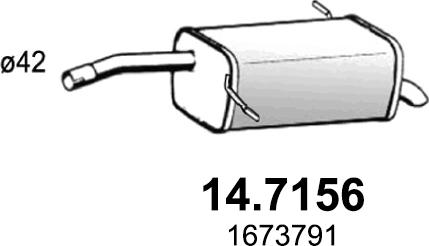 ASSO 14.7156 - Глушитель выхлопных газов, конечный autosila-amz.com