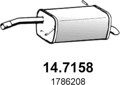 ASSO 14.7158 - Глушитель выхлопных газов, конечный autosila-amz.com