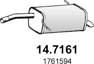 ASSO 14.7161 - Глушитель выхлопных газов, конечный autosila-amz.com