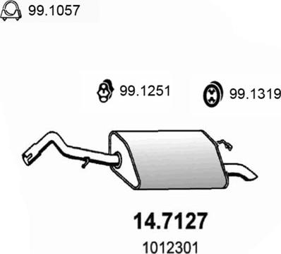 ASSO 14.7127 - Глушитель выхлопных газов, конечный autosila-amz.com