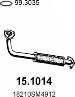 ASSO 15.1014 - Труба выхлопного газа autosila-amz.com