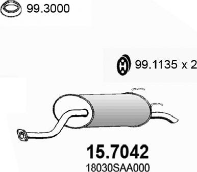 ASSO 15.7042 - Глушитель выхлопных газов, конечный autosila-amz.com