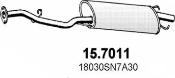 ASSO 15.7011 - Глушитель выхлопных газов, конечный autosila-amz.com