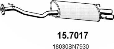 ASSO 15.7017 - Глушитель выхлопных газов, конечный autosila-amz.com