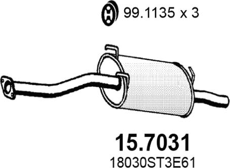 ASSO 15.7031 - Глушитель выхлопных газов, конечный autosila-amz.com