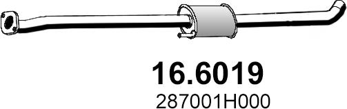 ASSO 16.6019 - Средний глушитель выхлопных газов autosila-amz.com