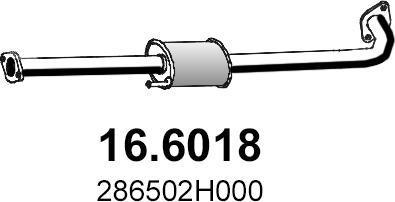 ASSO 16.6018 - Средний глушитель выхлопных газов autosila-amz.com