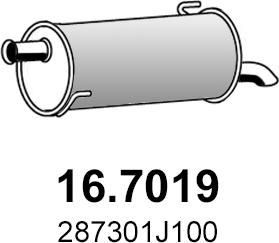 ASSO 16.7019 - Глушитель выхлопных газов, конечный autosila-amz.com