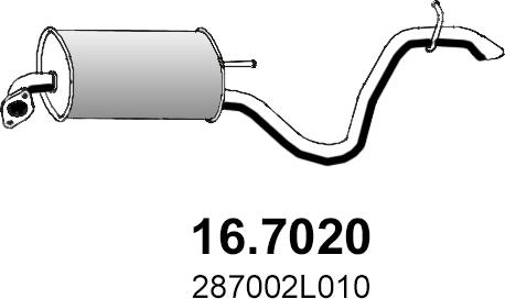 ASSO 16.7020 - Глушитель выхлопных газов, конечный autosila-amz.com
