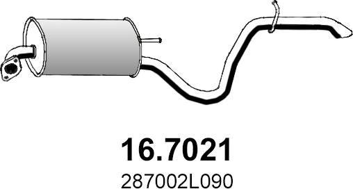 ASSO 16.7021 - Глушитель выхлопных газов, конечный autosila-amz.com