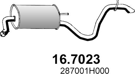 ASSO 16.7023 - Глушитель выхлопных газов, конечный autosila-amz.com