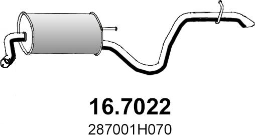 ASSO 16.7022 - Глушитель выхлопных газов, конечный autosila-amz.com