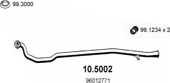 ASSO 10.5002 - Труба выхлопного газа autosila-amz.com