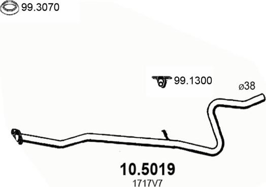 ASSO 10.5019 - Труба выхлопного газа autosila-amz.com