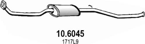 ASSO 10.6045 - Средний глушитель выхлопных газов autosila-amz.com