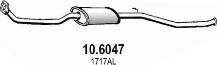 ASSO 10.6047 - Средний глушитель выхлопных газов autosila-amz.com