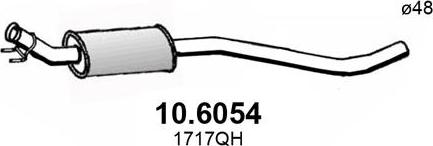 ASSO 10.6054 - Средний глушитель выхлопных газов autosila-amz.com