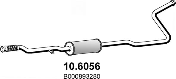 ASSO 10.6056 - Средний глушитель выхлопных газов autosila-amz.com