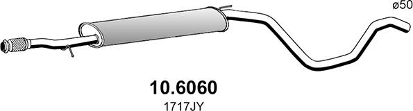 ASSO 10.6060 - Средний глушитель выхлопных газов autosila-amz.com