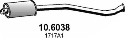 ASSO 10.6038 - Средний глушитель выхлопных газов autosila-amz.com