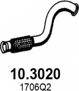 ASSO 10.3020 - Труба выхлопного газа autosila-amz.com